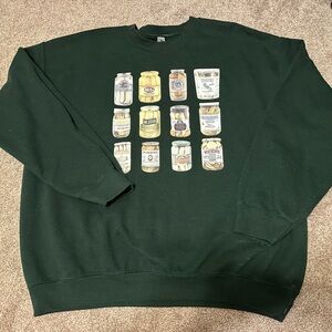 Gildan Dark Green Pickle Crewneck Sweatshirt